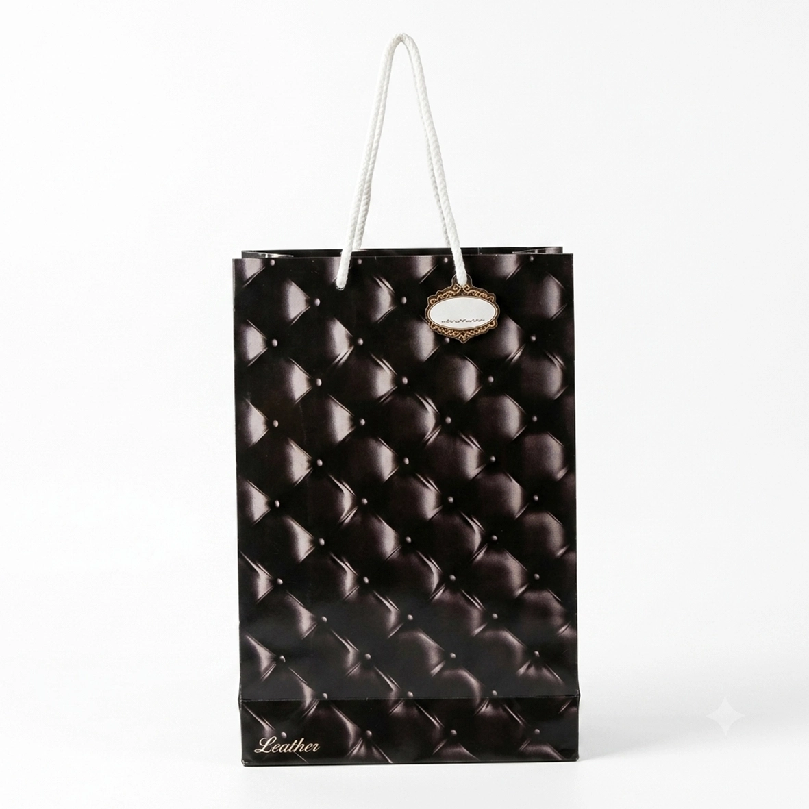 ساک مشکی Leather طرح دار مشکی کد 3022